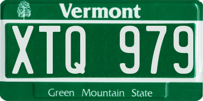 VT license plate XTQ979