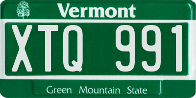 VT license plate XTQ991