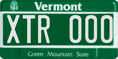 VT license plate XTR000