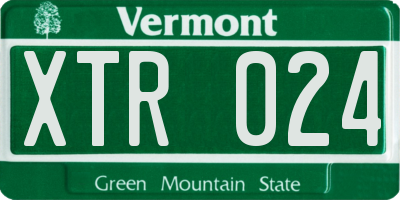 VT license plate XTR024
