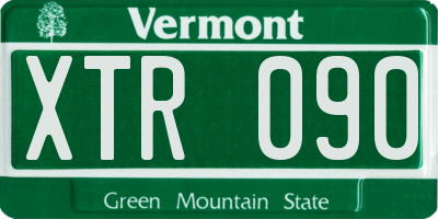 VT license plate XTR090