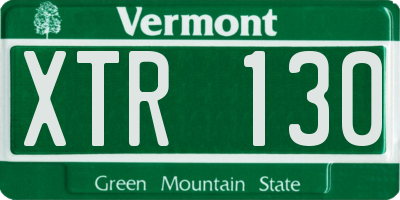 VT license plate XTR130