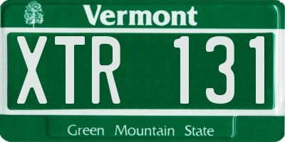VT license plate XTR131