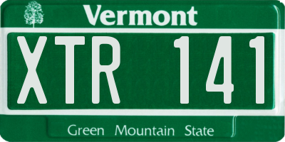 VT license plate XTR141