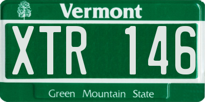 VT license plate XTR146
