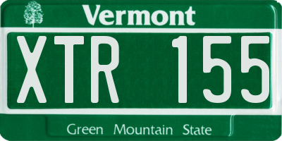 VT license plate XTR155