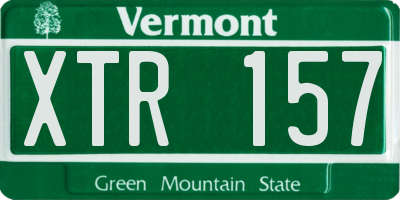 VT license plate XTR157