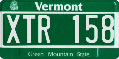 VT license plate XTR158
