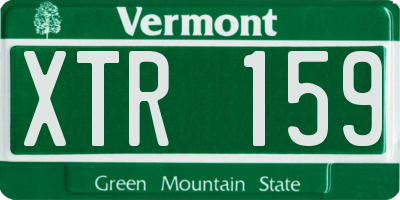 VT license plate XTR159