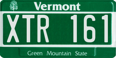VT license plate XTR161