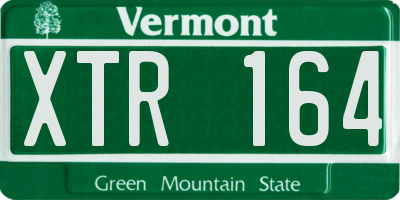 VT license plate XTR164