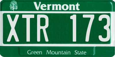 VT license plate XTR173