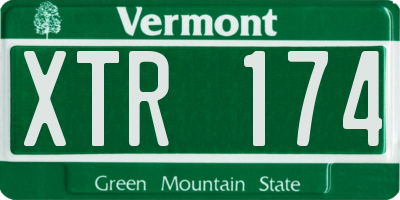 VT license plate XTR174