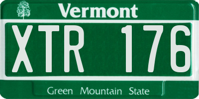VT license plate XTR176