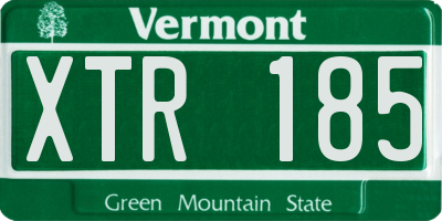 VT license plate XTR185