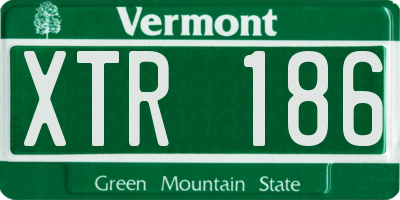 VT license plate XTR186