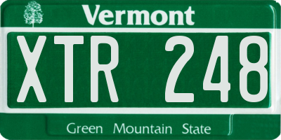 VT license plate XTR248