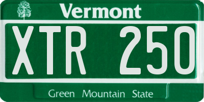 VT license plate XTR250