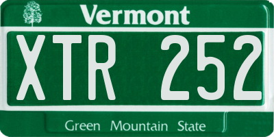 VT license plate XTR252