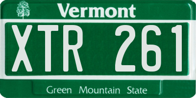 VT license plate XTR261