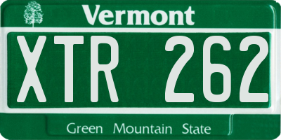 VT license plate XTR262