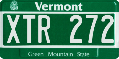 VT license plate XTR272