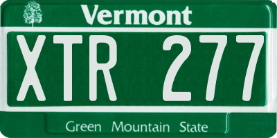 VT license plate XTR277