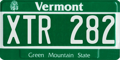 VT license plate XTR282