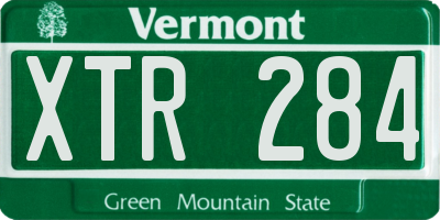 VT license plate XTR284