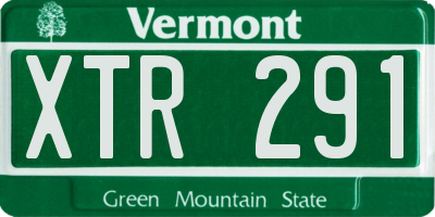 VT license plate XTR291