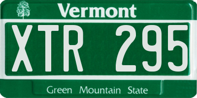 VT license plate XTR295