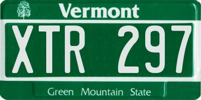 VT license plate XTR297