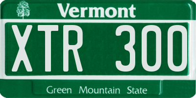 VT license plate XTR300