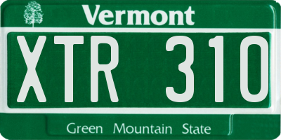 VT license plate XTR310