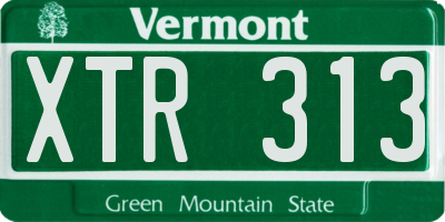 VT license plate XTR313