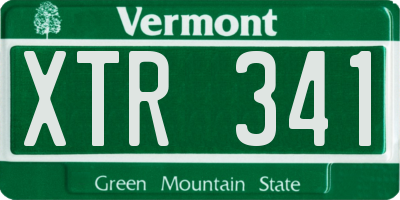 VT license plate XTR341