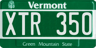 VT license plate XTR350