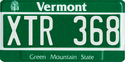 VT license plate XTR368
