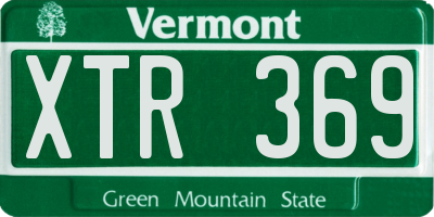 VT license plate XTR369