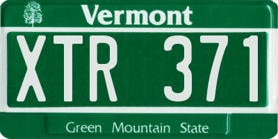 VT license plate XTR371