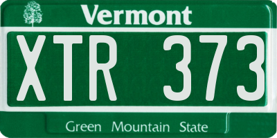 VT license plate XTR373