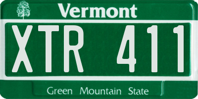 VT license plate XTR411
