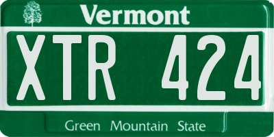 VT license plate XTR424
