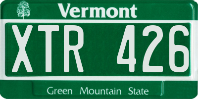 VT license plate XTR426