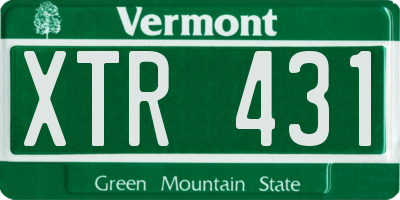 VT license plate XTR431