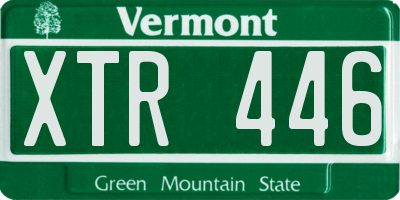 VT license plate XTR446