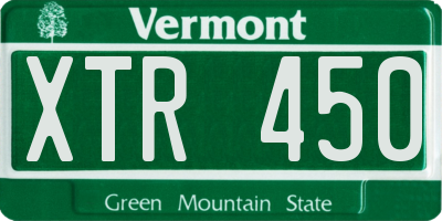 VT license plate XTR450