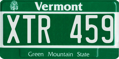 VT license plate XTR459