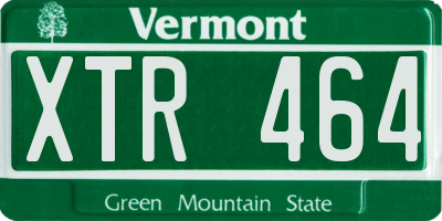 VT license plate XTR464