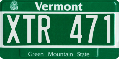VT license plate XTR471